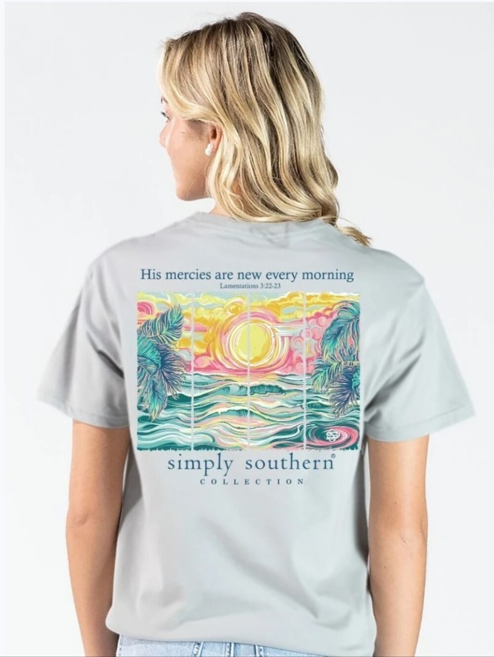 Simply Southern "His Mercies Arw New Every Morning" Short Sleeve Shirt Small